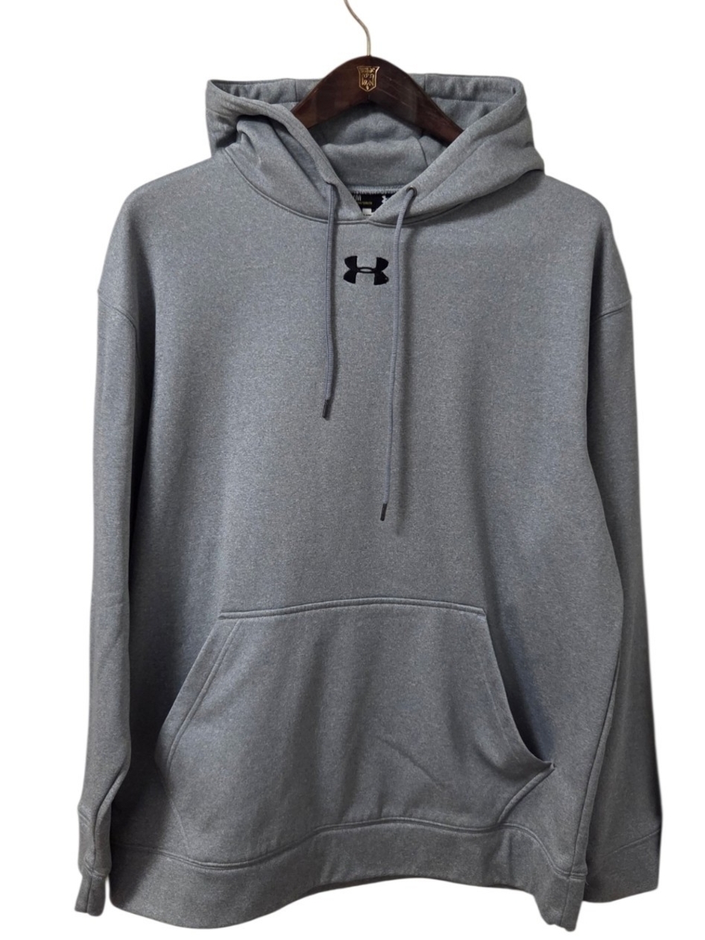 Under Armour Men's Medium Gray Loose Fit Pullover Hoodie Athletic Sweatshirt